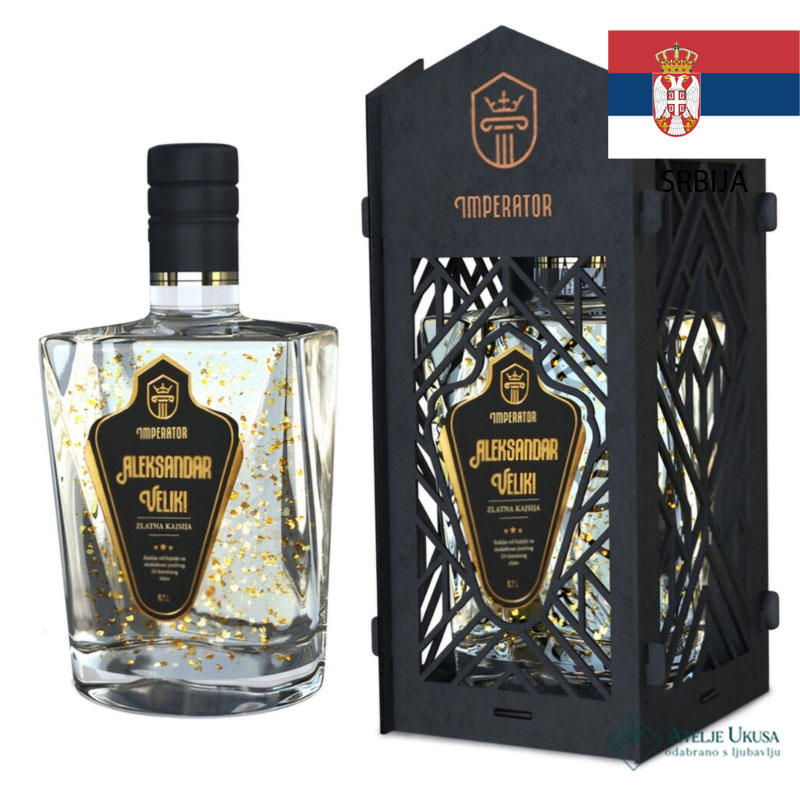 Imperator Aleksandar Veliki Rakija Sa Zlatom Kajsija 0,7l