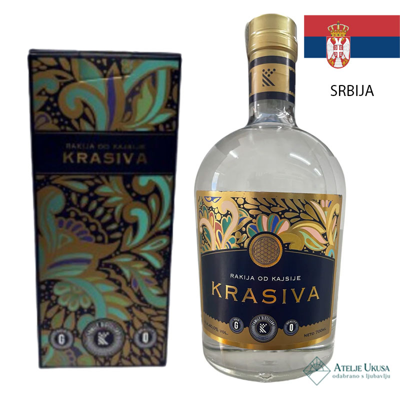 Krug Krasiva Rakija Od Kajsije Poklon Kutija 0,7l